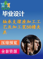軸承支撐座加工工藝及加工寬50槽夾具設(shè)計[含cad圖紙 過程卡 工序卡片 說明書等全套]