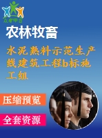 水泥熟料示范生產(chǎn)線建筑工程b標(biāo)施工組織設(shè)計(jì)