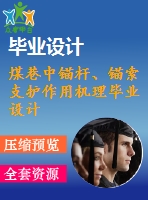 煤巷中錨桿、錨索支護作用機理畢業(yè)設(shè)計