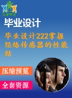 畢業(yè)設(shè)計(jì)222掌握經(jīng)絡(luò)傳感器的性能結(jié)構(gòu)，對(duì)其進(jìn)行優(yōu)化使之適于后續(xù)系統(tǒng)